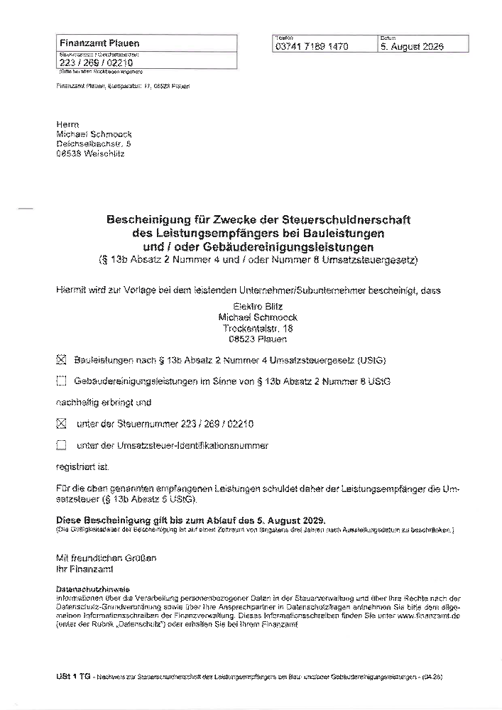 2026-08 Bescheinigung §13b bis 05.08.2029